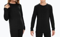 Woolcano 100% Merino Wolle Thermowäsche Set Shirt...