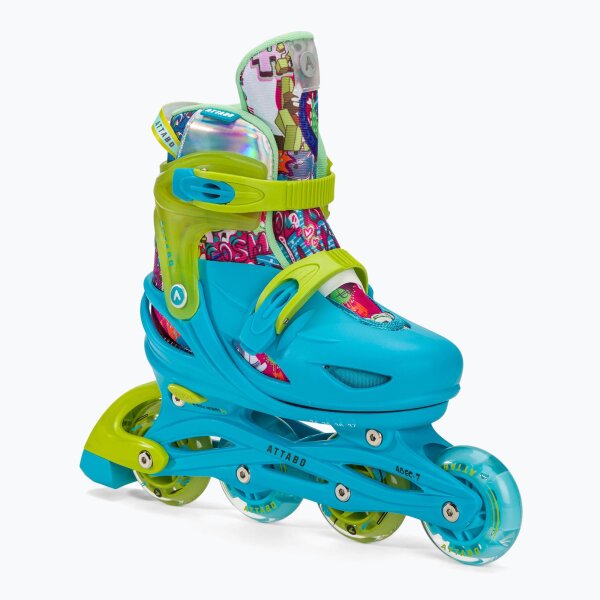 ATTABO Turbojet LED Rollschuhe EU 34-37 für Kinder Inlineskates Roller