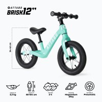 ATTABO Brisk Laufrad Türkis Rad für Kinder...