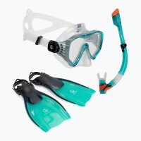 AQUASTIC Jetty Schnorchelset Maske Schnorchel Flossen...