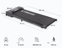 elektrisches Laufband XTREXO Walking Pad W100 6km/h max...