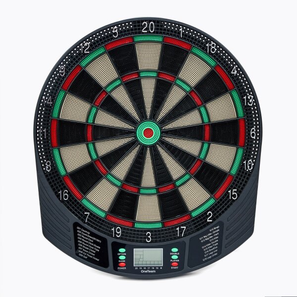 OneTeam FriendlyAim Elektronische Dartscheibe für 1-8 Spieler Gr. 41x47 cm Dart