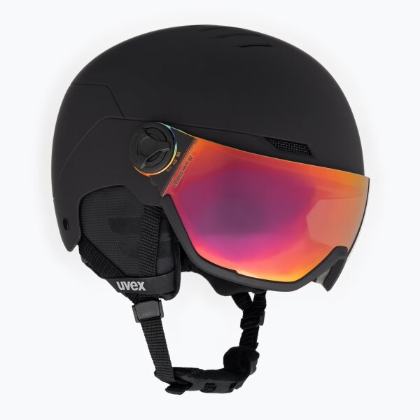 UVEX Wanted Visor Skihelm mit Visier Snowboardhelm Schwarz Gr. L 58-61 cm