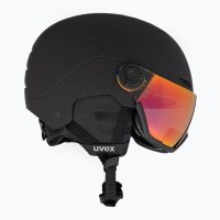 UVEX Wanted Visor Skihelm mit Visier Snowboardhelm Schwarz Gr. L 58-61 cm