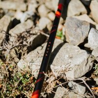 KADVA Trekkingstöcke Wanderstöcke Rot Verstellbar 65-135 cm | 1 Paar + Zubehör