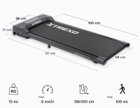 XTREXO Walking Pad elektrisches Laufband Zuhause...