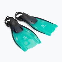 Schnorchelset AQUASTIC Tauchbrille Schnorchel Schwimmflossen Set Unisex Türkis
