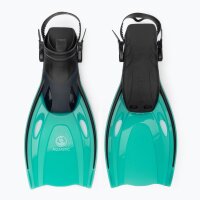 Schnorchelset AQUASTIC Tauchbrille Schnorchel Schwimmflossen Set Unisex Türkis