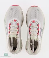 On Cloudmonster Damen Laufschuhe Ivory/Flare Gr. 38 Sneaker Running Weiß Lime