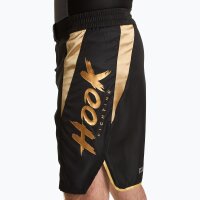 HOOK FIGHTING MMA Shorts Herren Kampfshorts BJJ Grappling Hose Schwarz Gold Gr.L