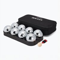 OneTeam Boulekugeln Set 8 Stück Silber Boule Set...