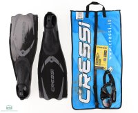 Cressi Pluma Tauchset Flossen & Maske Schnorchelset Schwimmflossen Gr. 41-42