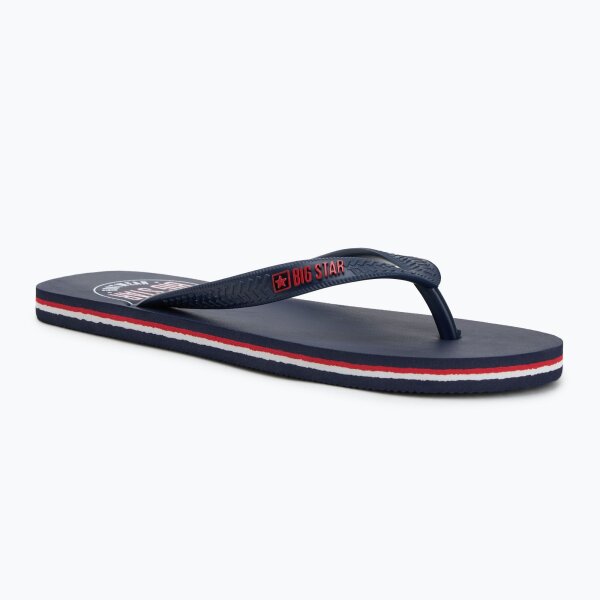 BIG STAR Herren Flip Flops JJ174537 navy blau EU 44 Zehentrenner Sandalen